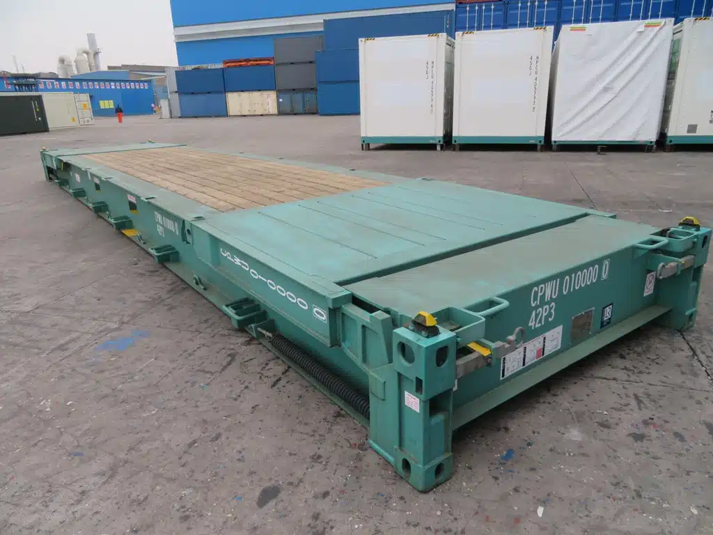 afbeelding van 40ft flat rack zeecontainer