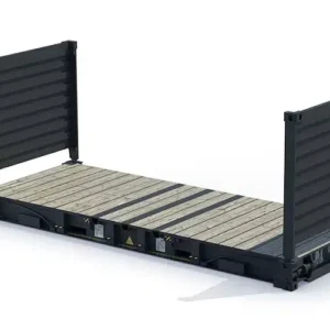 afbeelding van 20-voet flat rack zeecontainer